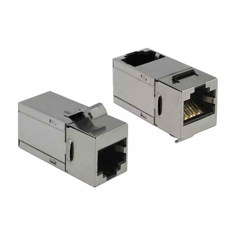 Delock Keystone Module RJ45 Female to RJ45 Female Cat.6 STP 90° 86371
