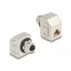 Delock M12 Adapter X-Coded 8-Pin Female to RJ45 Female Cat.6A STP Metal 60685
