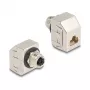 Delock M12 Adapter X-Coded 8-Pin Female to RJ45 Female Cat.6A STP Metal 60685
