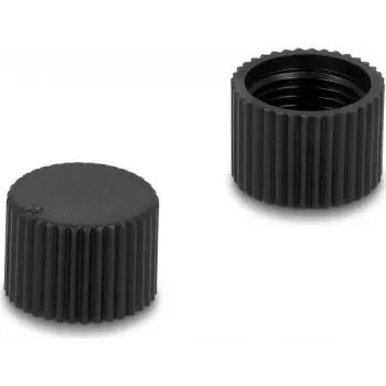 Delock M12 Screw-On Protective Cap, Plastic, IP67 Dust & Waterproof, Black 60844
