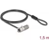 DELOCK Navilock Laptop Lock with Combination Lock for HP Nano Slot - Carbon Steel Cable (20967)