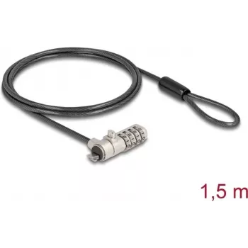 DELOCK Navilock Laptop Lock with Combination Lock for HP Nano Slot - Carbon Steel Cable (20967)