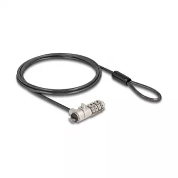 DELOCK Navilock Laptop Lock with Combination Lock for HP Nano Slot - Carbon Steel Cable (20967)