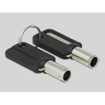 Delock Navilock Notebook Security Cable with 3 Locking Heads for Kensington, Noble Wedge and Nano Slot (20676)