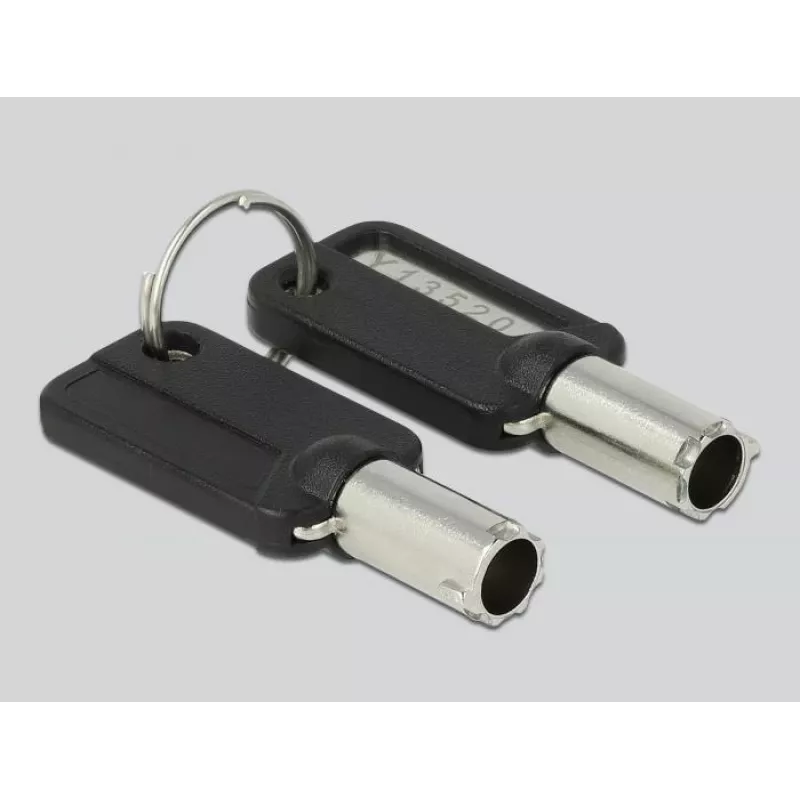 Delock Navilock Notebook Security Cable with 3 Locking Heads for Kensington, Noble Wedge and Nano Slot (20676)