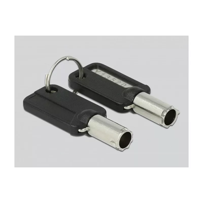 Delock Navilock Notebook Security Cable with 3 Locking Heads for Kensington, Noble Wedge and Nano Slot (20676)
