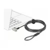 Delock Navilock Notebook Security Cable with 3 Locking Heads for Kensington, Noble Wedge and Nano Slot (20676)