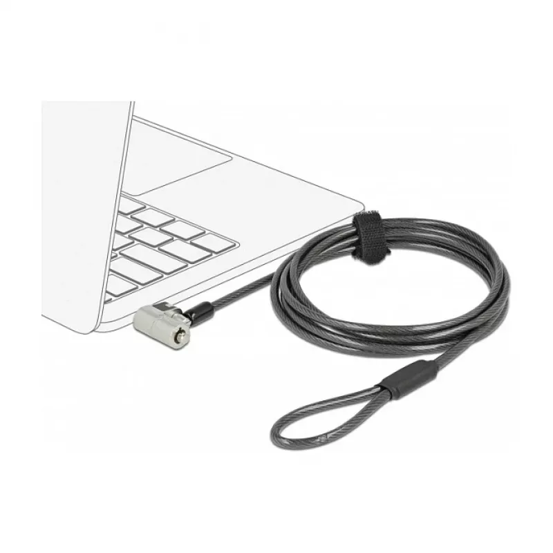 Delock Navilock Notebook Security Cable with 3 Locking Heads for Kensington, Noble Wedge and Nano Slot (20676)