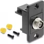 DELOCK Panel Mount FC Simplex Female to Female Adapter, Metal Housing, Ceramic Sleeve, Black (91189)