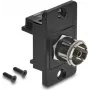 DELOCK Panel Mount IEC C14 Male to F-Type Female Adapter Black 91196