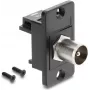 DELOCK Panel Mount IEC C14 Plug to F-Type Jack Adapter, Black 91204