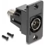 DELOCK Panel Mount IEC C14 to F-Type Female Adapter Black 91195