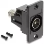 DELOCK Panel Mount IEC Plug to F Jack Adapter Black 91197