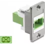 Delock Panel Mount SC Simplex Coupler Silver / Light Green / White 91103