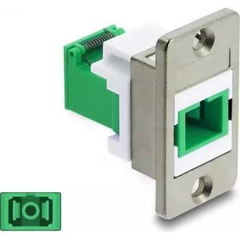 Delock Panel-Mount SC Simplex Coupler with Laser Protection Flap 91104