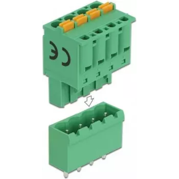 Delock PCB Terminal Block Set 4 Pin 5.08 mm Pitch Vertical (66501)