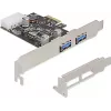 Delock PCI Express x1 Card to 2 x USB 3.2 Gen 1 Type-A, Low-Profile