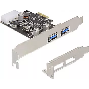 Delock PCI Express x1 Card to 2 x USB 3.2 Gen 1 Type-A, Low-Profile