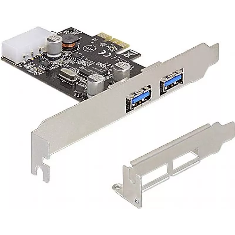 Delock PCI Express x1 Card to 2 x USB 3.2 Gen 1 Type-A, Low-Profile