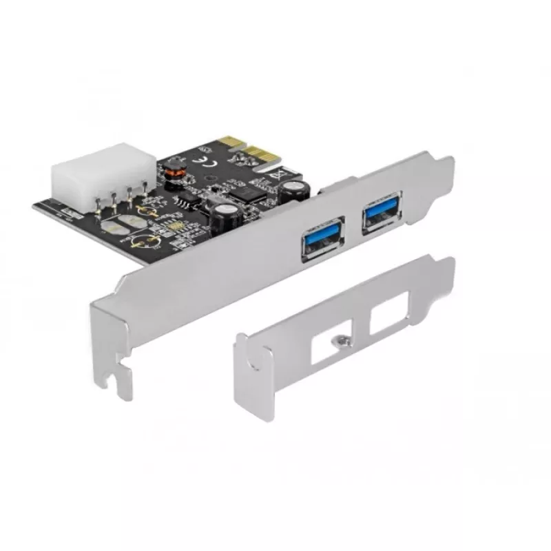 Delock PCI Express x1 Card to 2 x USB 3.2 Gen 1 Type-A, Low-Profile