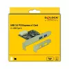 Delock PCI Express x1 Card to 2 x USB 3.2 Gen 1 Type-A, Low-Profile