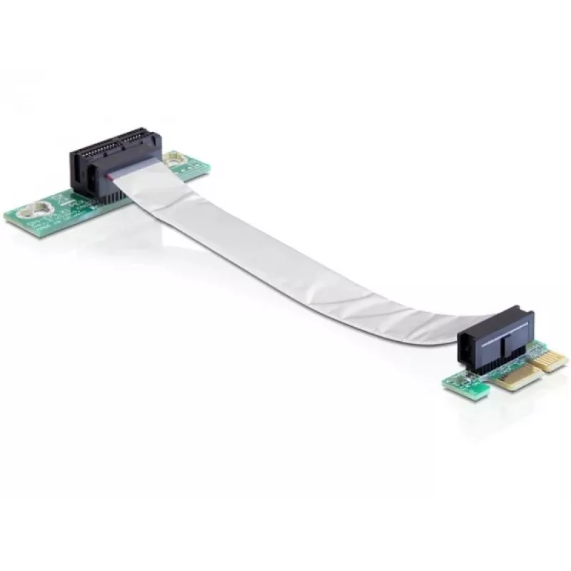 Delock PCI Express x1 to x1 Riser Card with Flexible Cable, 13 cm, Left-Oriented