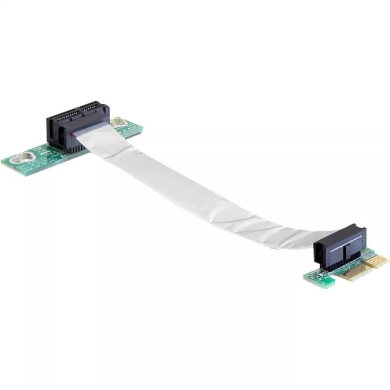 Delock PCI Express x1 to x1 Riser Card with Flexible Cable, 13 cm, Left-Oriented