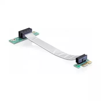 Delock PCI Express x1 to x1 Riser Card with Flexible Cable, 13 cm, Left-Oriented