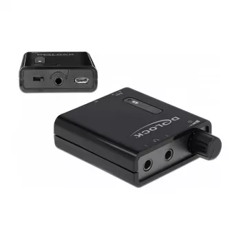 Delock Portable Stereo Headphone Amplifier with Dual Outputs and Bass Boost