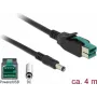 Delock Powered USB Cable - USB PlusPower (12V) Male to DC 2.1/5.5mm Male - 12V - 4m - Black