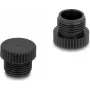 Delock Protective Cap for M12 Socket, Screw-On, Plastic, IP67 Dustproof & Waterproof, Black (60845)