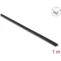 Delock PVC Self-Adhesive Ribbed Edge Protection Profile 25 x 25 mm, 1 m, Black 18490