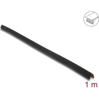 Delock PVC Self-Adhesive Ribbed Edge Protection Profile 35 x 35 mm, 1 m, Black 18491