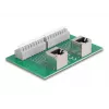 Delock RJ45 2 x Female to 2 x Terminal Block with Push Button for DIN Rail Angled (66995)