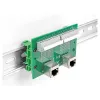 Delock RJ45 2 x Female to 2 x Terminal Block with Push Button for DIN Rail Angled (66995)