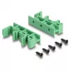 Delock RJ45 2 x Female to 2 x Terminal Block with Push Button for DIN Rail Angled (66995)
