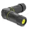 Delock RJ45 Female to RJ45 Female Cat.6 Coupler with M23 x 1.5 mm Thread, 90° Angled, IP68 Dust- and Waterproof, Black