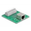 Delock RJ45 Female to Terminal Block with Push Button for DIN Rail 66992
