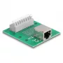 Delock RJ45 Female to Terminal Block with Push Button for DIN Rail 66992