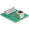 Delock RJ45 Jack to Terminal Block with Push Button for DIN Rail Angled (66993)