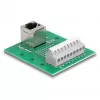 Delock RJ45 Jack to Terminal Block with Push Button for DIN Rail Angled (66993)