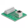 Delock RJ45 Jack to Terminal Block with Push Button for DIN Rail Angled (66993)