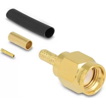 Delock RP-SMA Crimp Plug for RG-174/RG-316/RG-188, Gold-Plated Contacts, 50 Ohm 91788