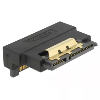 Delock SATA 22 Pin Female to Male Adapter with Latch – Angled Down
