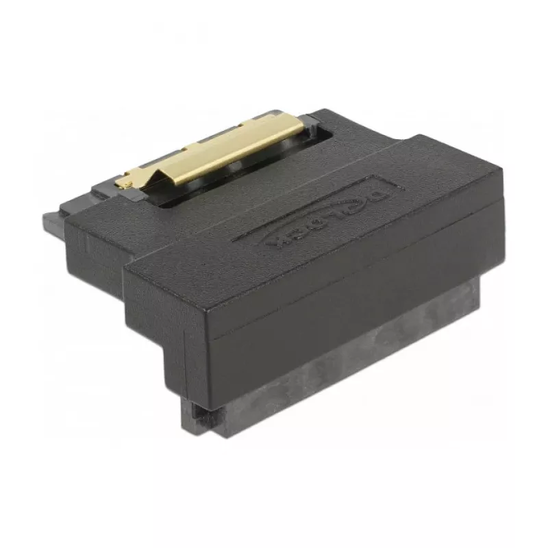 Delock SATA 22 Pin Female to Male Adapter with Latch – Angled Down