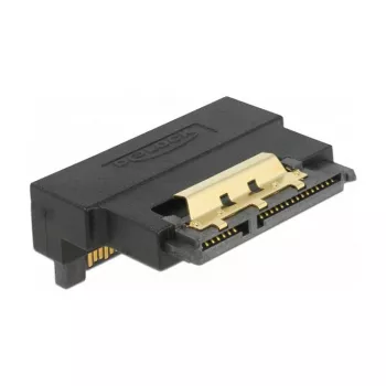 Delock SATA 22 Pin Female to Male Adapter with Latch – Angled Down