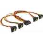 DeLOCK SATA Power Splitter Cable - 15-pin Male Straight to 15-pin Female Angled, 15cm, 3.3/5/12V, Latching, Black/Yellow/Red/Orange 60167