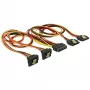 DeLOCK SATA Power Splitter Cable 15-Pin Male to 2x 15-Pin Female with Metal Clip, 50 cm, 3.3/5/12 V, Black/Yellow/Red/Orange 60152