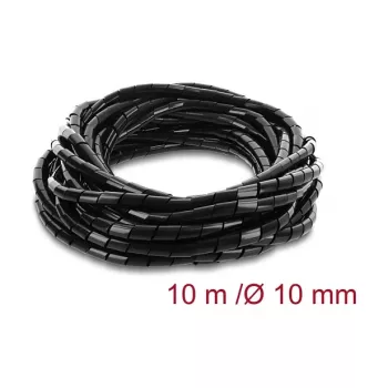 Delock Spiral Cable Wrap 10 mm Diameter 10 m Black