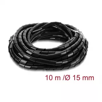 Delock Spiral Cable Wrap 15 mm Diameter 10 m Black